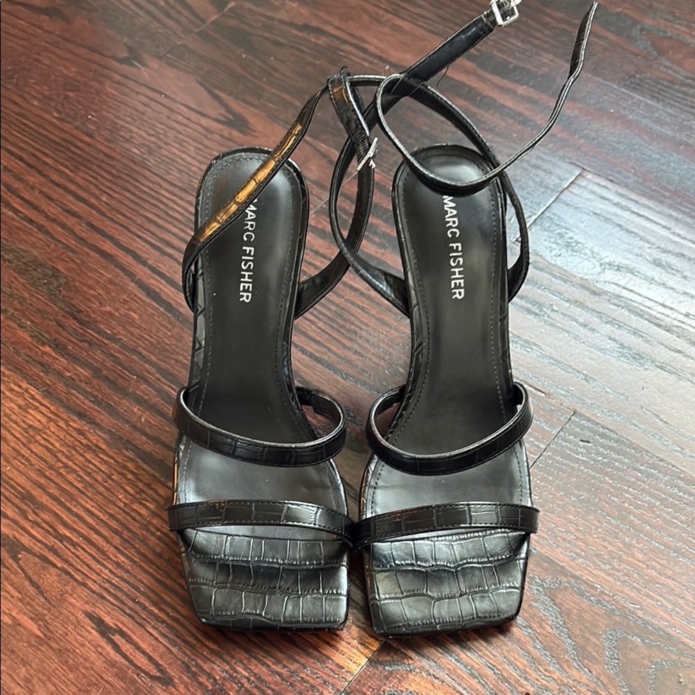 Marc Fisher Black Strappy Sandals